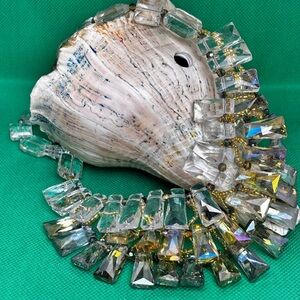 Nakamol Gold and Yellow Crystal Necklace